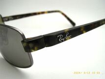 1000円スタート サングラス Ray-Ban レイバン RB3462 58□15 ブラウン×マーブル スクエア型 ケース付 メンズ ファッション 2 X①920_画像10