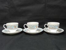 1000円スタート カップ&ソーサー WEDGWOOD ウェッジウッド フロレンティーンターコイズ 口径8.3×高さ6.5cm 西洋工芸 陶磁器類 2 X①972_画像3