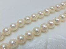 1000円スタート パールネックレス MIKIMOTO ミキモト 真珠 アコヤ? 6Pダイヤ 750/Jka刻印有 総重量約36.3g アクセサリー 紐切れ有 2 X232_画像5