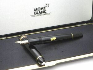 1000円スタート 万年筆 MONTBLANC モンブラン マイスターシュテュック No.146 ペン先4810 14K 585刻印 ブラック×ゴールド 文房具 2 X60022