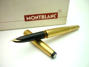 1000円スタート 万年筆 MONTBLANC モンブラン MEISTERSTUCK マイスターシュテュック No.82 ゴールドカラー 箱付 文房具 筆記用具 AMI X729