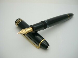 1000円スタート 万年筆 MONTBLANC モンブラン マイスターシュテュック No.146 ペン先4810 14K 585 ブラック 筆記用具 文房具 1 △R10017