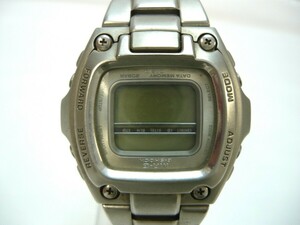 1000円スタート 腕時計 CASIO カシオ G-SHOCK MR-G 1673 MRG-210 クオーツ QZ デジタル フルメタル シルバーカラー メンズ 2 W①915