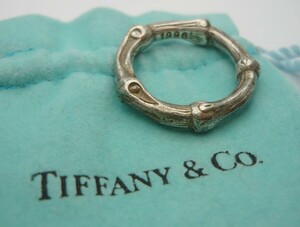 1000円スタート 指輪 TIFFANY&Co. ティファニー 1996 バンブー 925刻印 シルバー 約11号 総重量約5.8g リング アクセサリー WHO W10003