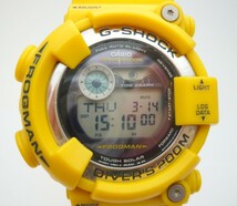 1000円スタート 腕時計 CASIO カシオ G-SHOCK FROGMAN フロッグマン 200m 3266 GF-8250 タフソーラー 潜水カエル イエロー TNM X10026_画像1