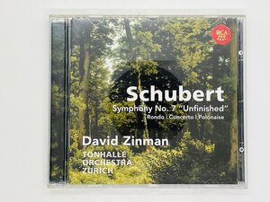 即決CD SCHUBERT SYMPHONY NO.7 UNFINISHED / TONHALLE ORCHESTRA ZINMAN / アルバム シューベルト F04