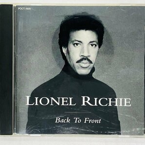 即決CD LIONEL RICHIE Back To Front / ライオネル・リッチー / バック・トゥ・フロント / DO IT TOME , MY DESTINY アルバム W05の画像1
