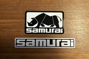 ★ジムニー【SAMURAI &サイ ステッカー】サムライ シルバー＊耐水＊耐候＊UVカット◎2枚セット