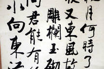 真作　周立夫　掛軸　書道　軸装　中国書画　肉筆保証　紙本　古美術　骨董品　中国美術　本紙サイズ：縦幅約116cm×横幅約50cm _画像6