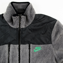 国内正規品 新品未使用 NIKE ナイキ シェルパ ボア ジャケット フリース NIKE SHERPA BOA JACKET グレー 076 M_画像3