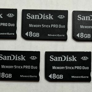 ★送料無料★ SanDisk/サンディスク memory stick pro duo 8GB 5枚　メモリースティック/PSP/メモリーカード フォーマット済み動作品