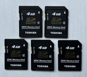 * free shipping *TOSHIB/ Toshiba SD card 4GB 5 sheets set sale memory card /DS/Wii/PC/ digital camera and so on format ending operation goods 