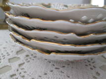 日本製　洋皿ケイト　ヨーロピアンクラシック　GOLDEN CHINA BY KEITO　15cm・フラワー柄のデザート・ケーキ皿5枚セット☆ほぼ使用感なし_画像5