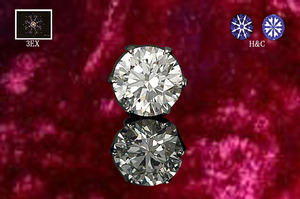[ gratitude SALE less color transparent ] centre gem research place expert evidence attaching large grain natural diamond 0.715ct top class one-side ear screw earrings F VVS-1 3EX H&C pt900 new goods 
