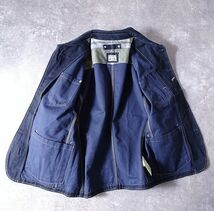 DIESEL ディーゼル ダック ワーク ジャケット カバーオール コットン メンズ 大きいサイズ (XL) ネイビー ●o-903_画像5