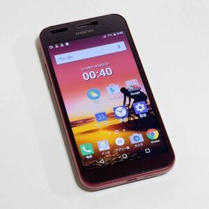 美品！ KYOCERA 京セラ DIGNO E 503KC レッド スマートフォン 本体のみ ♪ スマホ Android アンドロイド 携帯電話 携帯 電話機