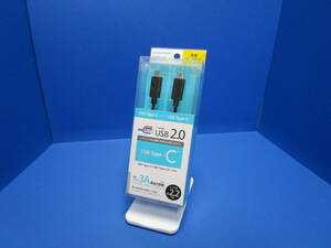 Tama 多摩電子 USB2.0 Type-C ⇔ Type-C ケーブル 2.2m PD対応 定格:DC15V/3A ブラック TH28CC22K ★