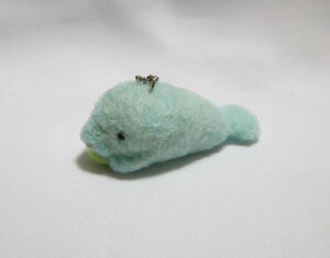 Art hand Auction manatee small strap wool felt handmade, toy, game, stuffed toy, Wool felt