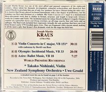 CD/ クラウス：ヴァイオリン協奏曲 / 西崎崇子(Vn)、グロット&ニュージーランド響_画像2