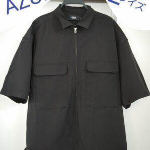 AZUL　メンズシャツ　半袖　Lサイズ　 ブラック