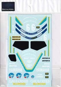 1/12 Yamaha FZR500 Gauloises #6 C. Sarron '85 Bold' Or 24hrs decal only Christian salon machine for 