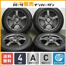 【美品】トップラン 14in 5.5J +39 PCD100 ブリヂストン ブリザック VRX2 165/70R14 アクア パッソ ヴィッツ デミオ スイフト ソリオ_画像1