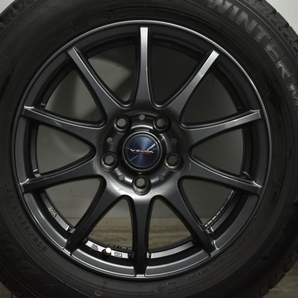 【バリ溝 美品】VELVA 16in 6.5J +40 PCD114.3 ダンロップ ウインターマックス WM02 205/65R16 2022年製 ヤリスクロス CX-3 〓28セレナの画像5