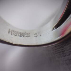 【HERMES】エルメス ヒストリーリング 51号 SV925 K18 コンビ Hロゴ 約10.3g【ブランド アクセサリー ジュエリー レディースー 指輪 金】3の画像5