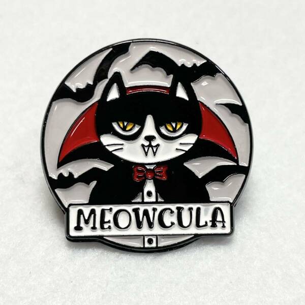 【ピンバッジ】ミャオキュラ MEOWCULA 猫 ねこ ドラキュラ パロディ