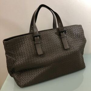 ボッテガヴェネタ BOTTEGA VENETA ボッテガべネタ トートバッグ イントレチャート レザー 本革 大容量 グレージュ メンズ