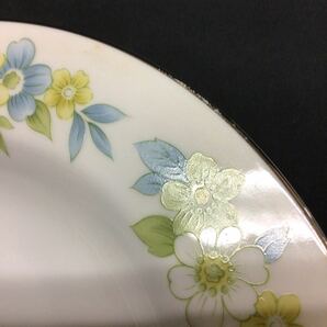 花柄 プレート 2枚セット パスタ皿 深皿 お皿 中皿 カレー皿 洋食器 銀彩の画像4