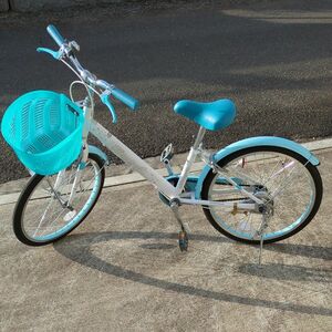 子供用　自転車　20インチ　ブルー　ホワイト　茨城県南