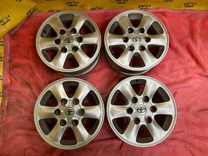 K-1035☆ハイエース純正 15x6J+35 6/139.7 ハブ径約106㎜☆アルミホイール