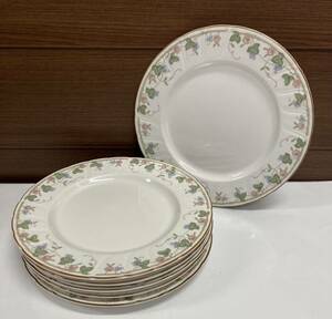 Noritake CRAFTONE ♪ プレート 6枚セット 約18cm 皿 ぶどう柄 金縁 ノリタケ クラフトーン