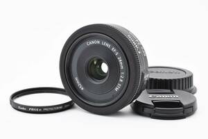 ★【限定！極上美品 超人気 パンケーキ】 Canon EF-S24ｍｍ F2.8 STM ★ Kenko PRO1D PROTECTOR 2091049