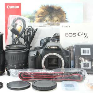 ★【限定！美品 一眼レフ スターティングセット】 Canon EOS Kiss X2 ★ EF28-90mm III EF80-200mm ★ バッテリー充電器付きの画像1