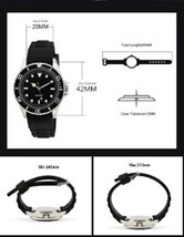 メンズ腕時計 ダイバーズデザイン アナログクォーツ ブラック 3針 ブラック文字盤 カジュアル ビジネス ファッション 新品未使用 送料無料_画像8