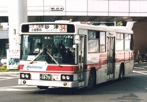 【 バス写真 Lサイズ 】 西鉄 懐かしの赤バス1985年式 ■ ８ ■ ６枚組