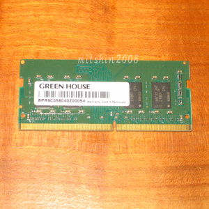 4GB GREEN HOUSE / Micron DDR4-2133-4G (PC4-17000) SO-DIMM 260pin 動作確認済 クリックポストなら送料185円 [No.870]