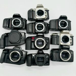 1円〜 カメラ ボディ 10点セット Canon Nikon 各5点ずつ ジャンク EOS650 EOS10QD EOS75QD F50 F60
