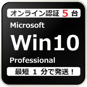 [評価実績 12000 件] 年中無休 らくらくオンライン認証確約型 PC 5 台 Windows 10 Professional プロダクトキー 日本語版 手順書付 保証有の画像1