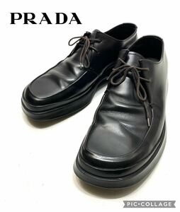 archive PRADA スクエアトゥ メンズレザーシューズ プラダ アーカイブ レースアップ 革靴 leather shoes ブーツ プラダスポーツ ブラック 8