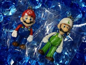 スーパーマリオ ☆スイングマスコット☆ マリオ&ルイージ 2個セット フィギュア マスコット ボールチェーン キーホルダー 任天堂