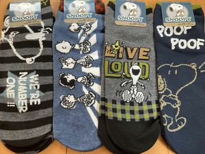 *** Snoopy * short socks 25cm~27cm4 pairs set ***