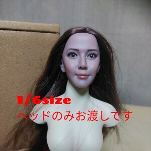 中古1/6size画像の美人ヘッドのみお渡しです★ファイセンTBleagueのシームレスアクションフィギュア素体用にご利用どうぞ