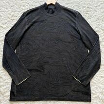 極美品/XXLサイズ◎エンポリオ アルマーニ EMPORIO ARMANI 極上カシミヤ混 マーブル柄 イーグルロゴ ハイネック ニット セーター 長袖 3L_画像1