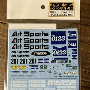 ①013 【MZ DECALS】ミニッツレーサー マツダ787 アートスポーツLM 1990 未使用品 RC ラジコンの画像1