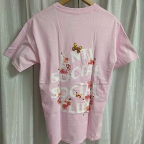 美品　Sサイズ ANTI SOCIAL SOCIAL CLUB　Tシャツ　ピンク　バタフライ USA製