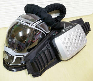 新品同様 自動遮光溶接面 電動ファン（フィルター付き）呼吸用保護具 LEDライト付溶接ヘルメット