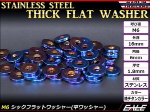 SUS stainless steel M6 Schic Flat washer flat-washer cowl . engine . frame etc. various place .. titanium color TF0009